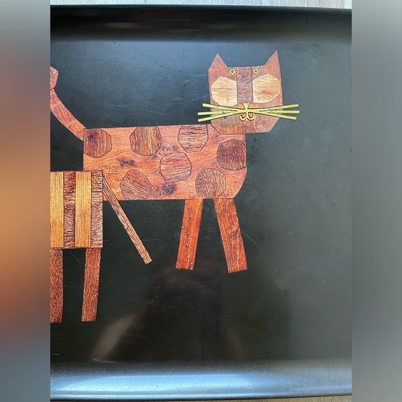 COUROC CATS 🐈🐈 Vintage Handcrafted 1960’s Serving Tray - Picture 3 of 16
